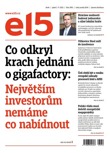 Obálka e-magazínu E15 3.11.2023