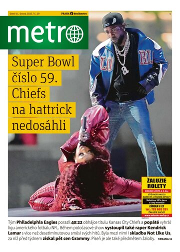 Obálka e-magazínu deník METRO 11.2.2025