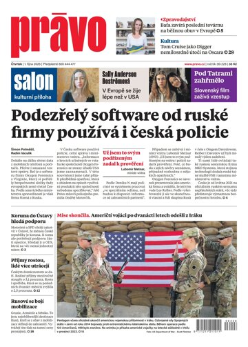 Obálka e-magazínu Deník Právo 1.10.2026