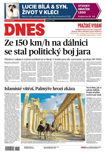 Obálka e-magazínu MF Dnes 22.5.2015