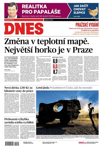 Obálka e-magazínu MF Dnes 5.8.2015