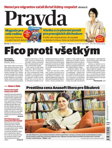 Obálka e-magazínu Pravda 24. 9. 2015