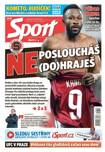 Obálka e-magazínu Sport 20.2.2019