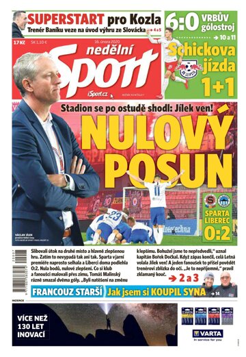 Obálka e-magazínu Nedělní Sport 16.2.2020