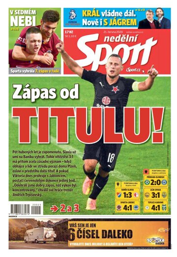 Obálka e-magazínu Nedělní Sport 21.6.2020