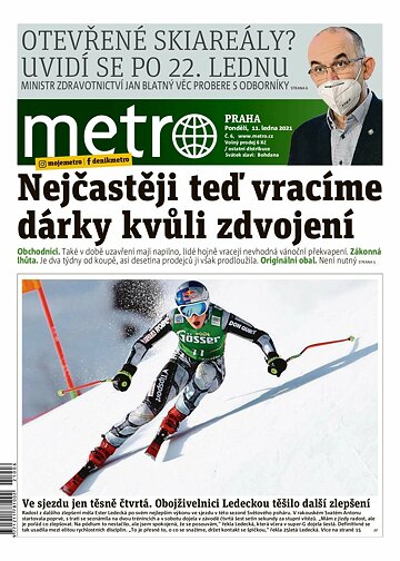 Obálka e-magazínu deník METRO 11.1.2021