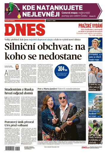 Obálka e-magazínu MF Dnes 5.5.2022