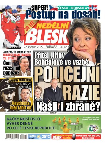 Obálka e-magazínu Nedělní Blesk 22.5.2022