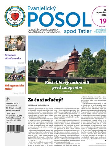 Obálka e-magazínu Evanjelický posol spod Tatier 19/2022