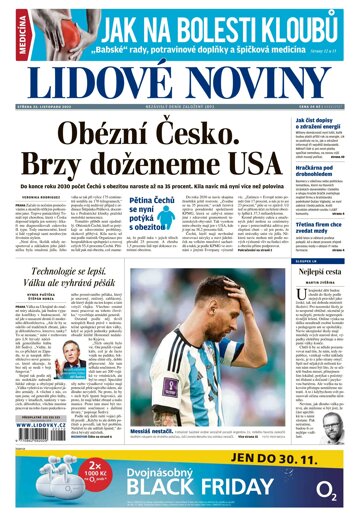 Obálka e-magazínu Lidové noviny 23.11.2022