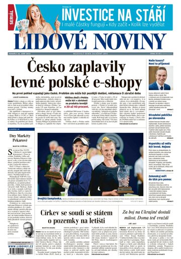 Obálka e-magazínu Lidové noviny 18.9.2023