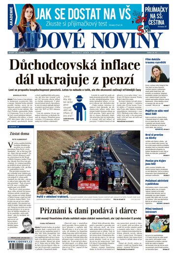 Obálka e-magazínu Lidové noviny 30.1.2024