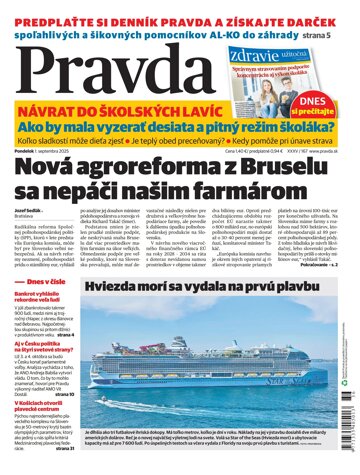 Obálka e-magazínu Pravda 1. 9. 2025