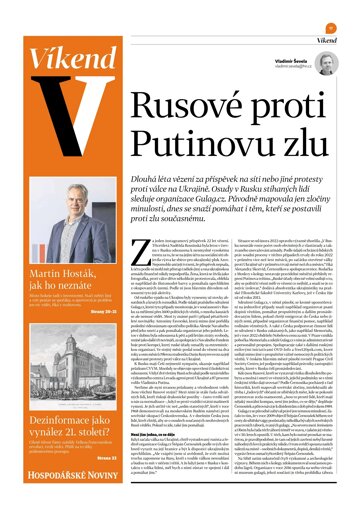 Obálka e-magazínu Hospodářské noviny - příloha Víkend 188 - 26.9.2025 Víkend