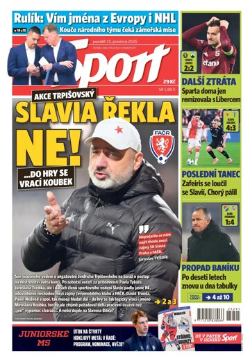 Obálka e-magazínu Sport 15.12.2025