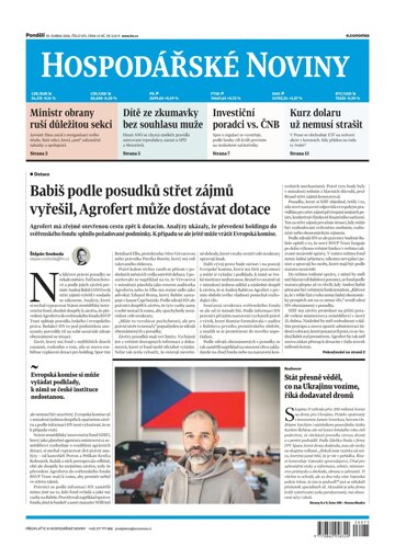 Obálka e-magazínu Hospodářské noviny 075 - 20.4.2026