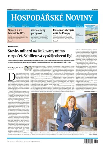 Obálka e-magazínu Hospodářské noviny 113 - 15.6.2026