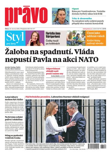 Obálka e-magazínu Deník Právo 23.6.2026