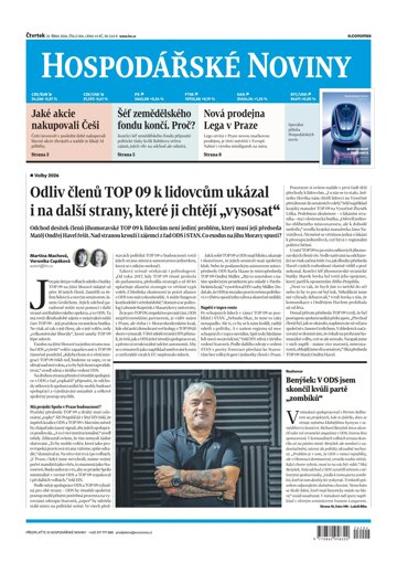 Obálka e-magazínu Hospodářské noviny 204 - 22.10.2026