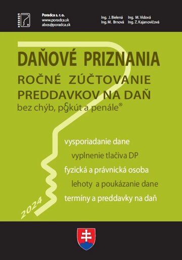 Obálka knihy Daňové priznanie + vyplnené vzory a tlačivá