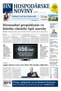 Obálka e-magazínu Hospodárske noviny 17.10.2014