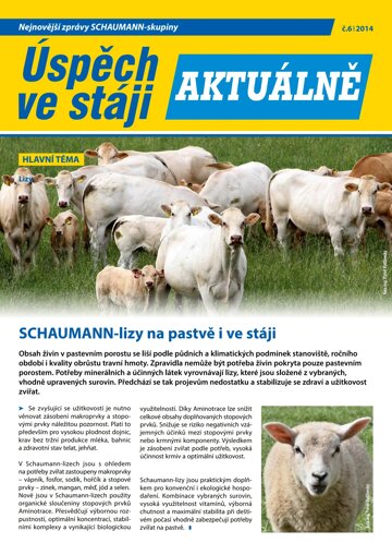 Obálka e-magazínu 2014-06 Lizy pro hospodářksá zvířata