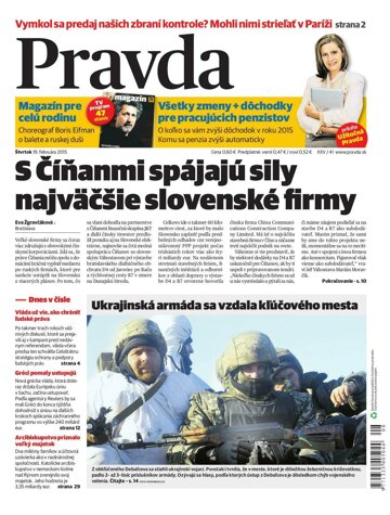 Obálka e-magazínu Pravda 19.2.2015