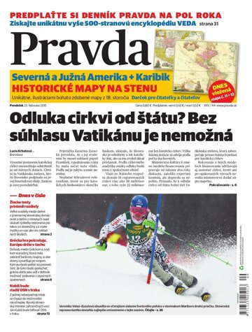 Obálka e-magazínu Pravda 23. 2. 2015