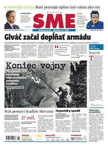 Obálka e-magazínu SME 6.5.2015