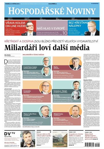 Obálka e-magazínu Hospodářské noviny 099 - 25.5.2015