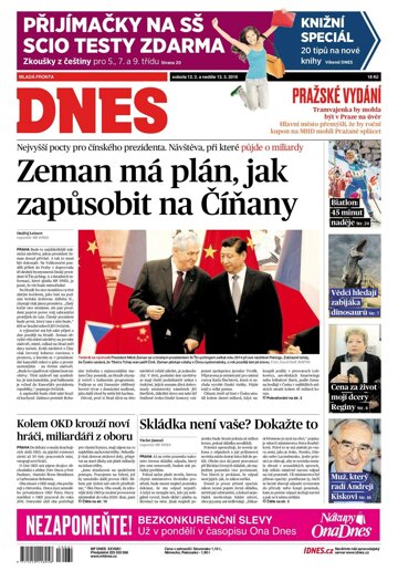 Obálka e-magazínu MF Dnes 12.3.2016