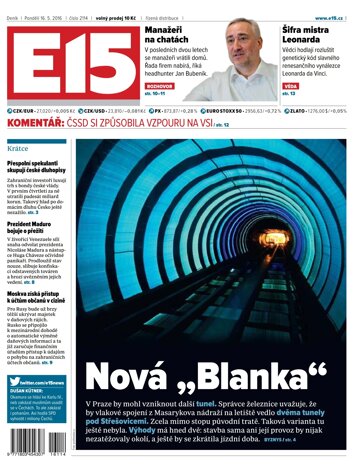 Obálka e-magazínu E15 16.5.2016