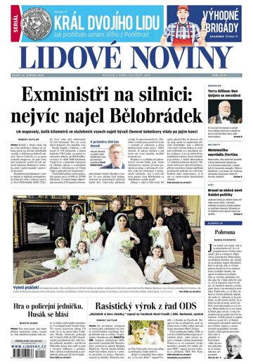 Obálka e-magazínu Lidové noviny 22.5.2018