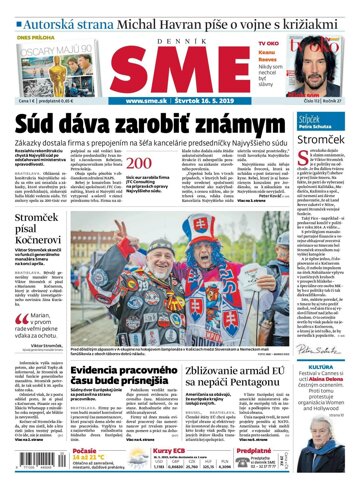 Obálka e-magazínu SME 16.5.2019