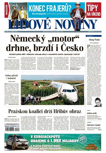 Obálka e-magazínu Lidové noviny 16.8.2019