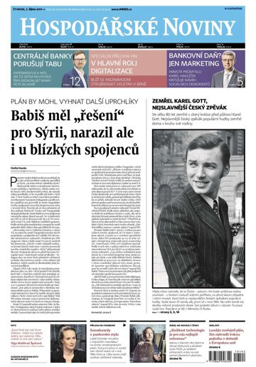 Obálka e-magazínu Hospodářské noviny 192 - 3.10.2019