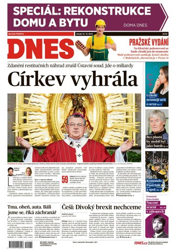 Obálka e-magazínu MF Dnes 16.10.2019