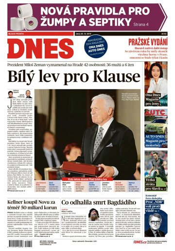 Obálka e-magazínu MF Dnes 29.10.2019