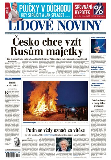 Obálka e-magazínu Lidové noviny 2.5.2022