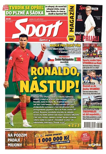 Obálka e-magazínu Sport 23.9.2022