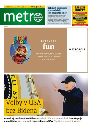 Obálka e-magazínu deník METRO 22.7.2024
