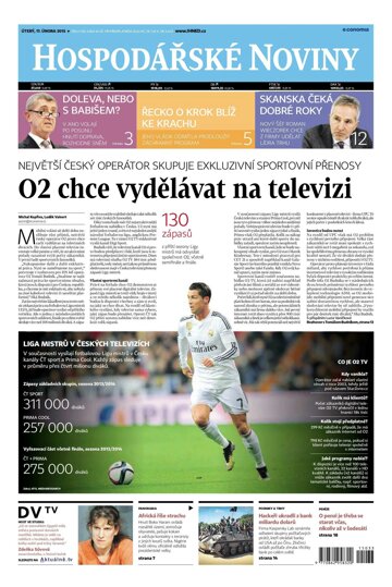 Obálka e-magazínu Hospodářské noviny 033 - 17.2.2015