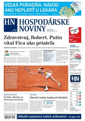 Obálka e-magazínu Hospodárske noviny 03.06.2015