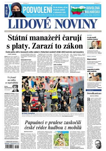Obálka e-magazínu Lidové noviny 27.7.2015