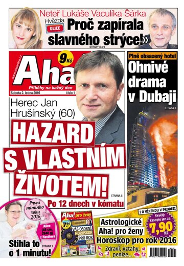Obálka e-magazínu AHA! 2.1.2016