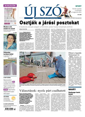 Obálka e-magazínu Új Szó 6.6.2016
