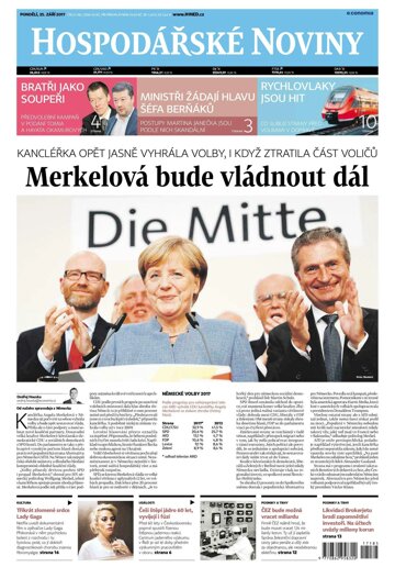 Obálka e-magazínu Hospodářské noviny 185 - 25.9.2017