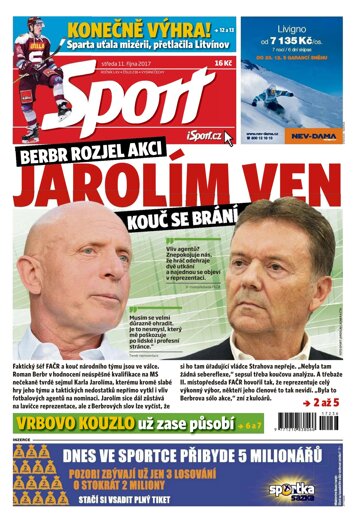 Obálka e-magazínu Sport 11.10.2017