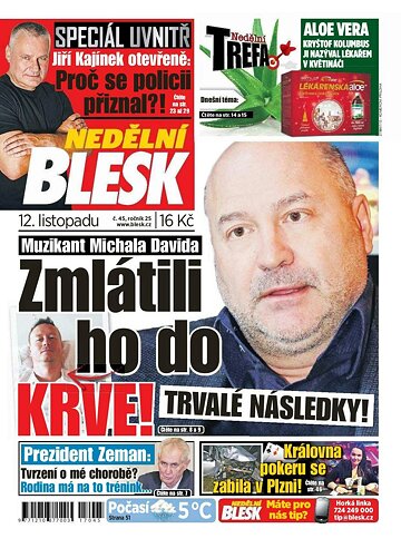 Obálka e-magazínu Nedělní Blesk 12.11.2017