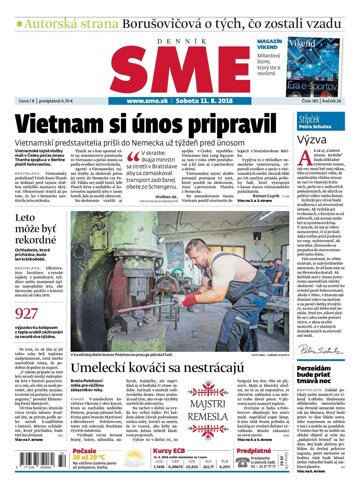 Obálka e-magazínu SME 11.8.2018